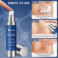 Rvlaim scar gel on skin for gradual scar improvement overnight use