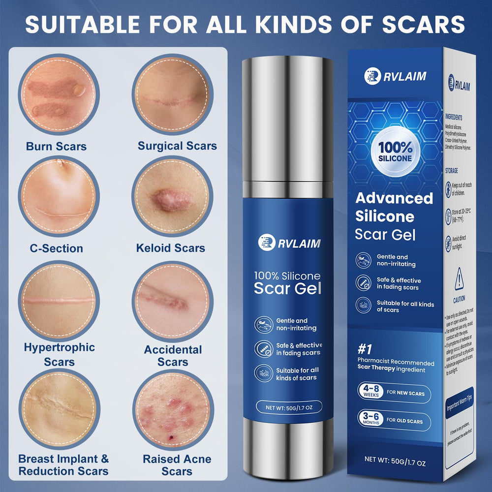 Rvlaim silicone scar gel being applied for scar texture improvement