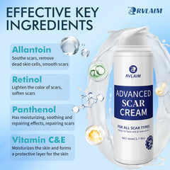 Rvlaim silicone-scar-gel texture showing breathable, non-sticky formula for day wear.