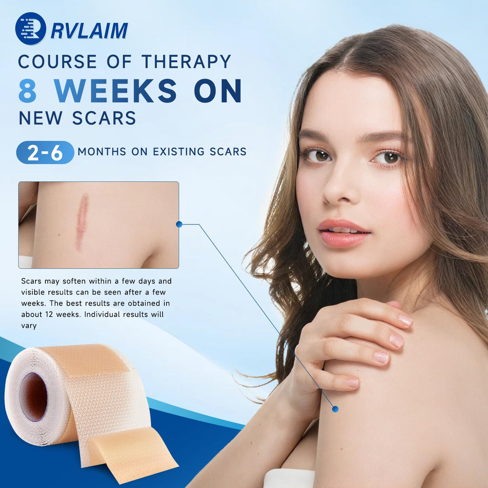 Rvlaim silicone scar sheets on skin application demonstrates smooth wear with low irritation
