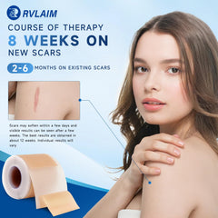 Rvlaim silicone scar sheets on skin application demonstrates smooth wear with low irritation