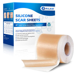 Rvlaim silicone scar sheets roll 60in shows flexible, breathable coverage for scar care
