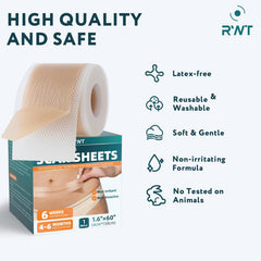 RWT silicone scar sheets worn during daily activities for seamless wear.