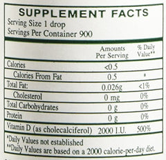 Olive oil based Vitamin D3 supplement bottle