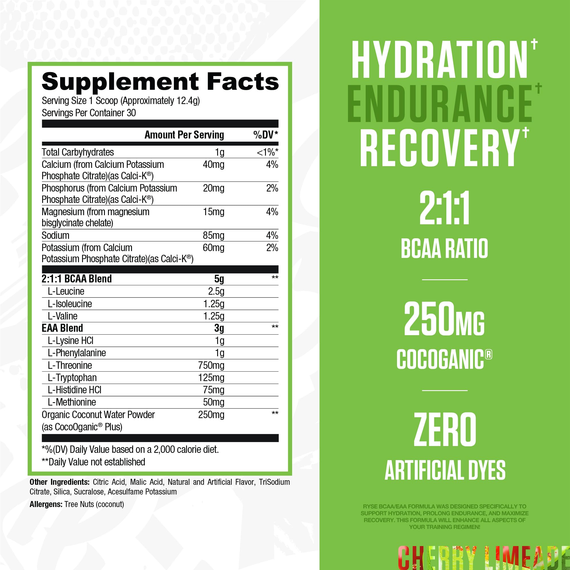 Cherry Limeade flavor scoop of BCAA EAA powder