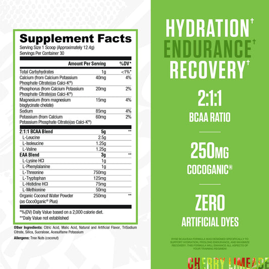 Cherry Limeade flavor scoop of BCAA EAA powder