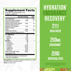 Serving scoop of RYSE BCAA EAA Powder in Strawberry Pineapple flavor