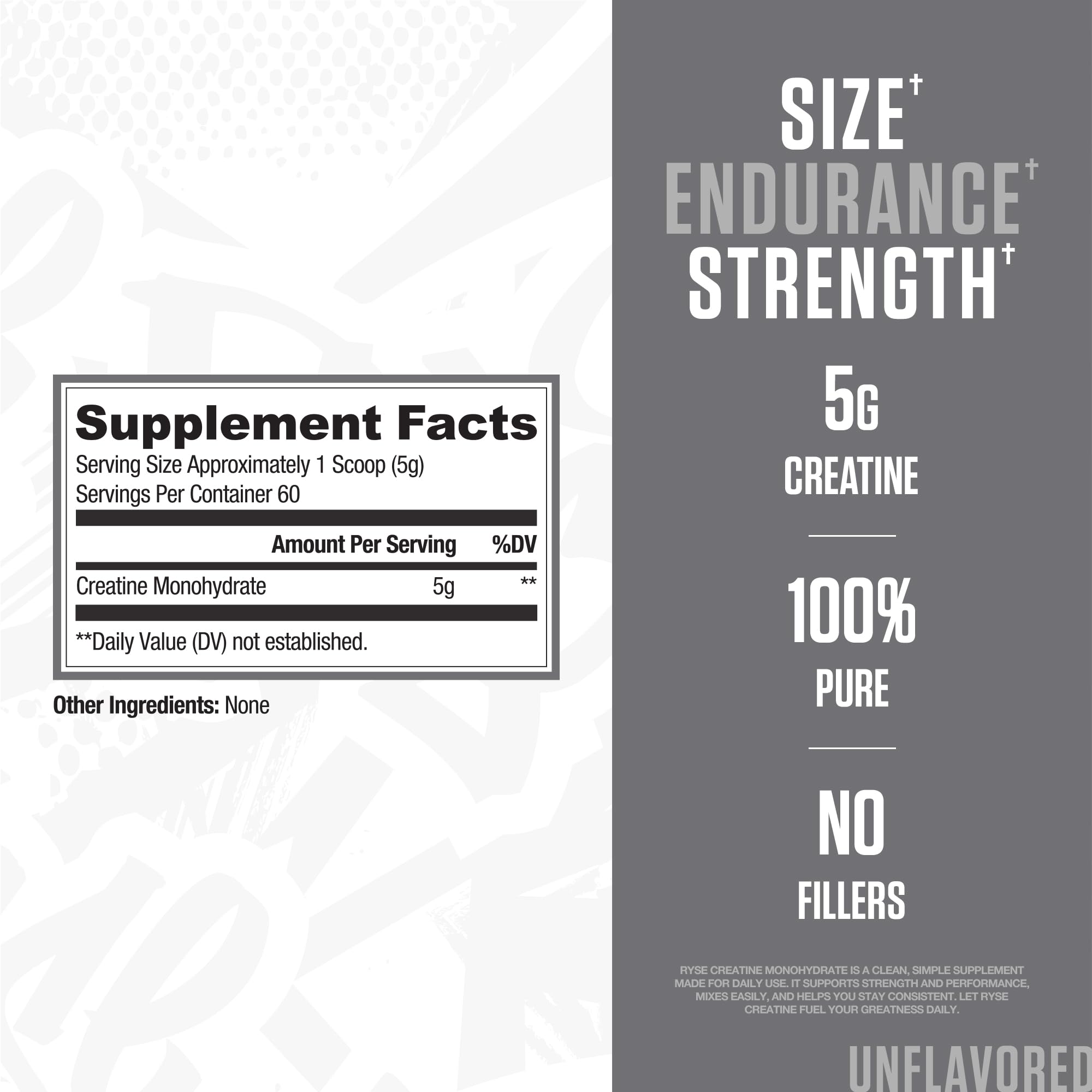 Scoop of creatine monohydrate powder