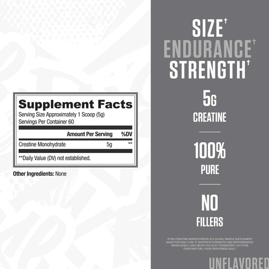 Scoop of creatine monohydrate powder