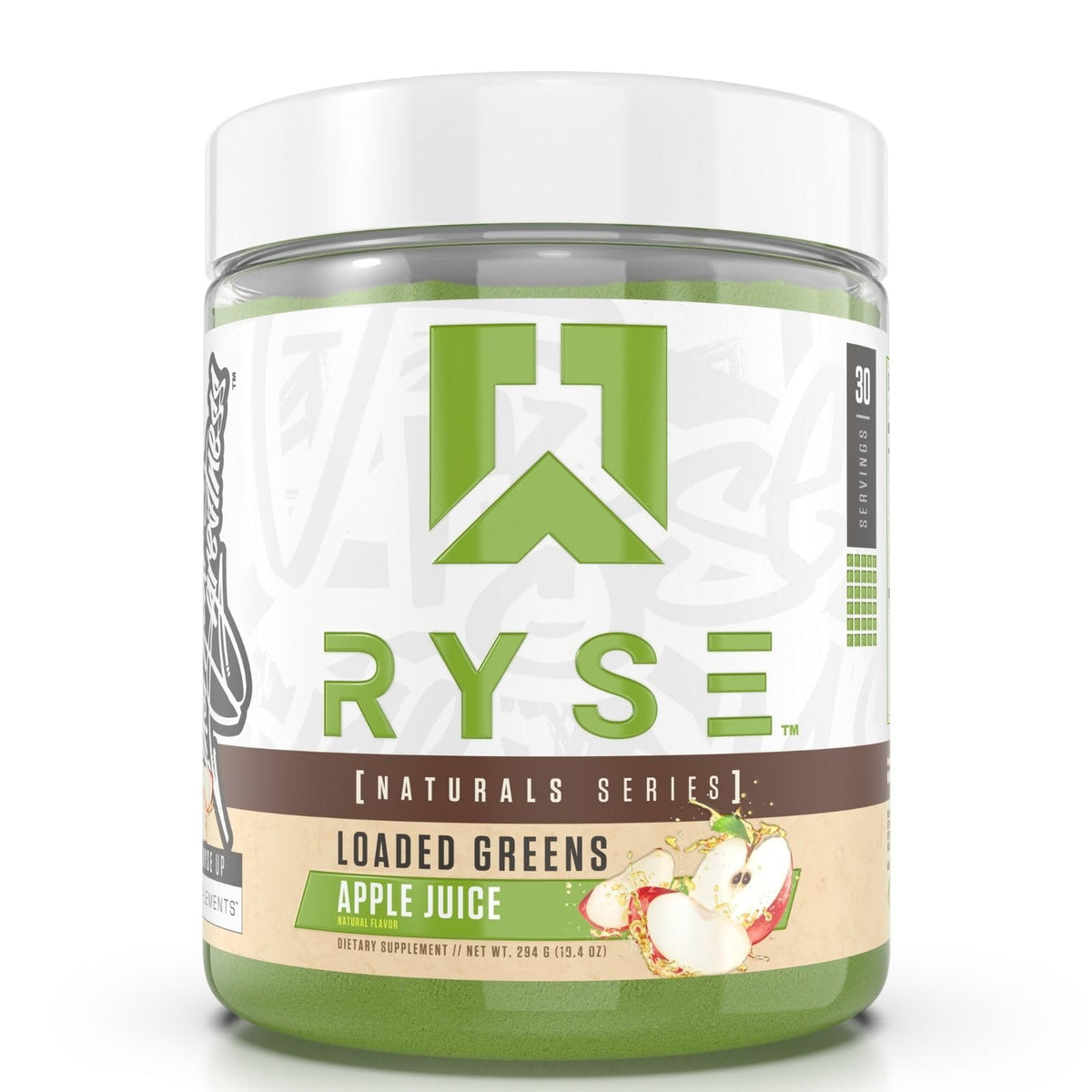 RYSE Loaded Greens Apple Juice front packshot