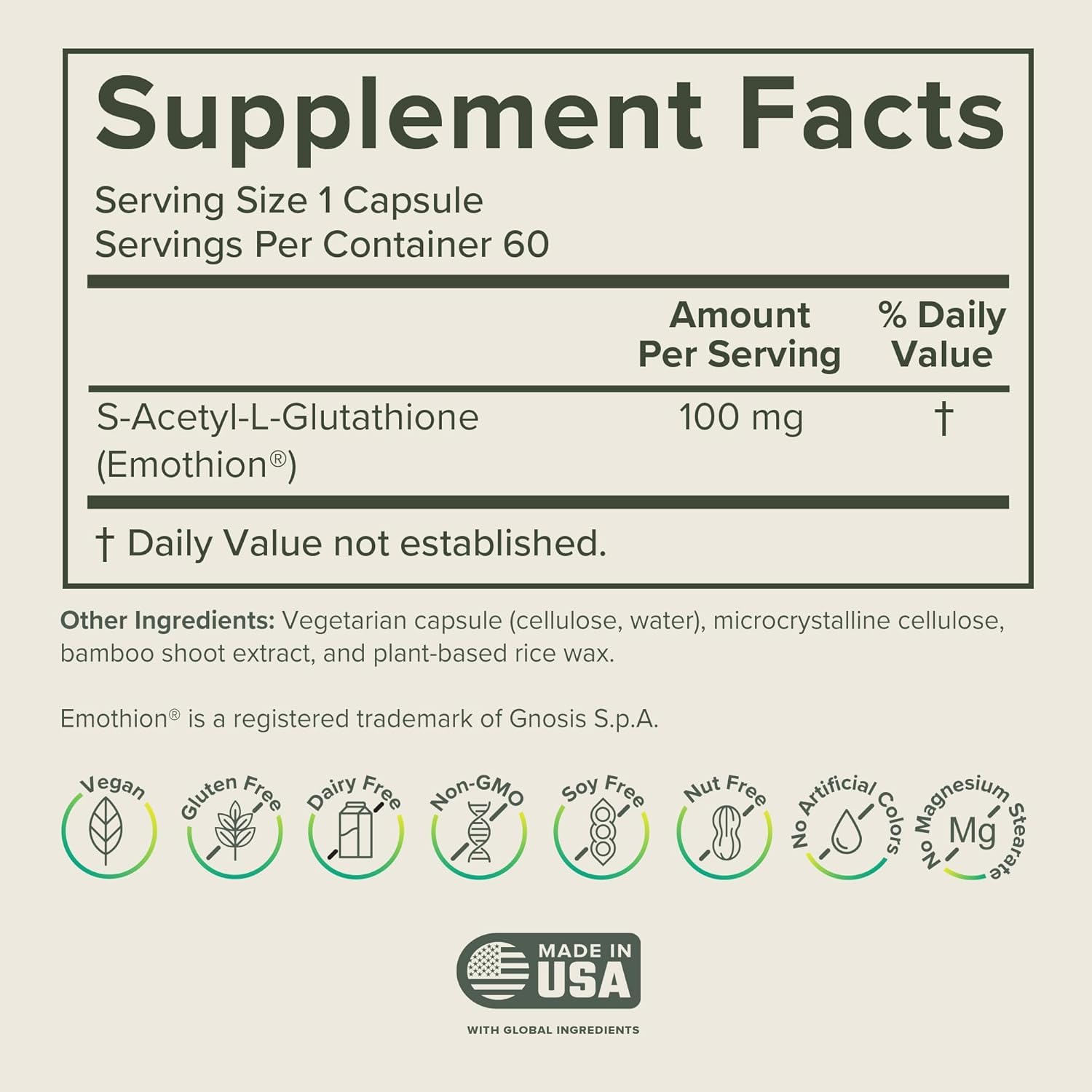 S-Acetyl L-Glutathione capsules close-up