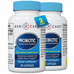 Saccharomyces boulardii probiotic bottle with 50 capsules