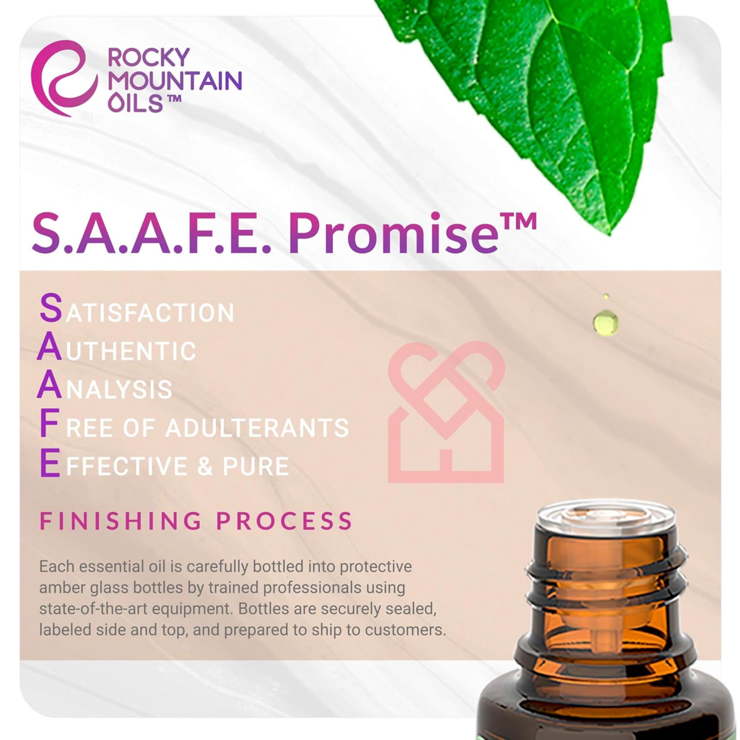 S.A.A.F.E. Promise quality standard for Rocky Mountain Oils Purify