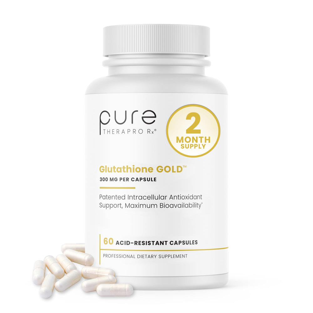 Bottle of S-Acetyl Glutathione GOLD 300mg capsules