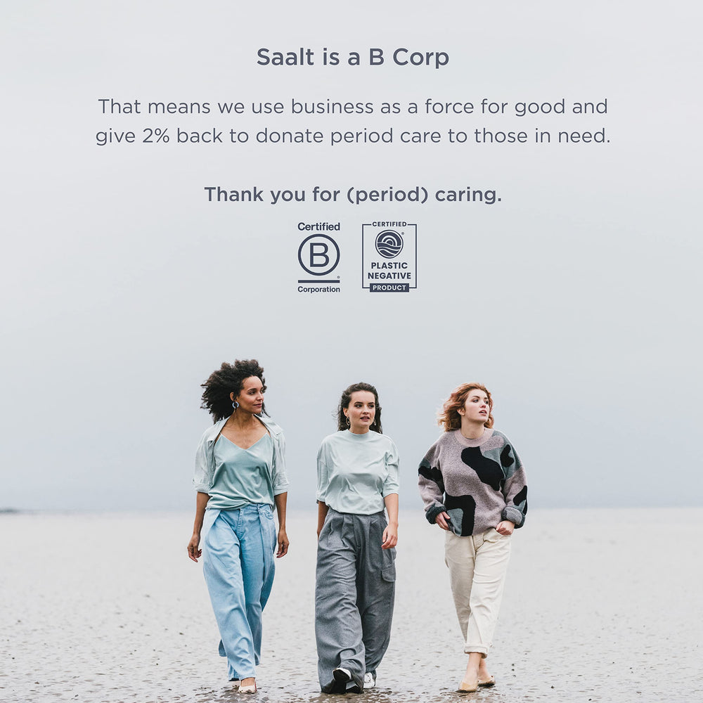 Saalt carry bag in soft cotton offers portable, breathable storage.