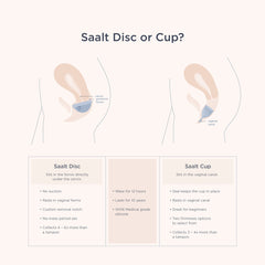 Saalt Disc blue regular no-mess period sex image emphasizes comfortable intimacy