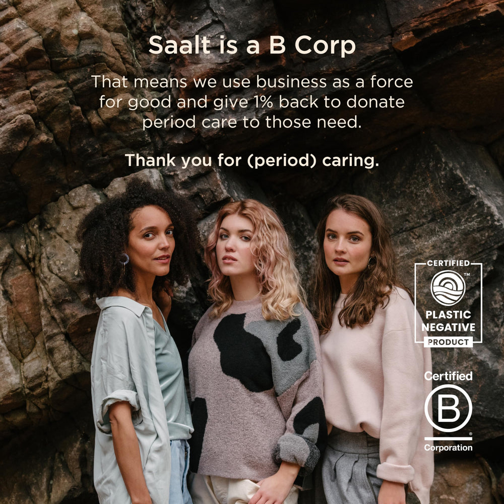Saalt reusable design reduces waste compared with disposables.