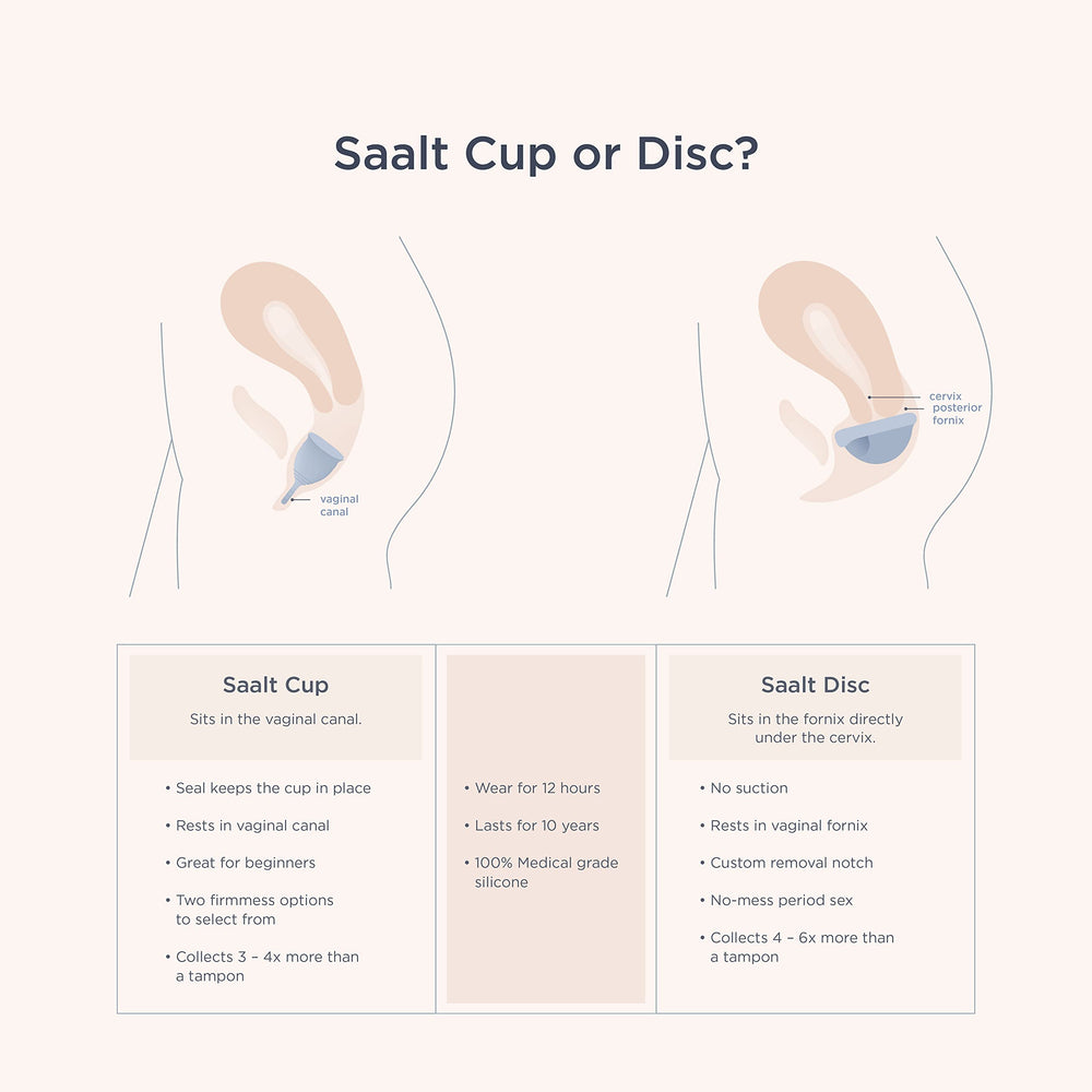 Saalt USA-made silicone close-up emphasizes safe, hypoallergenic material.