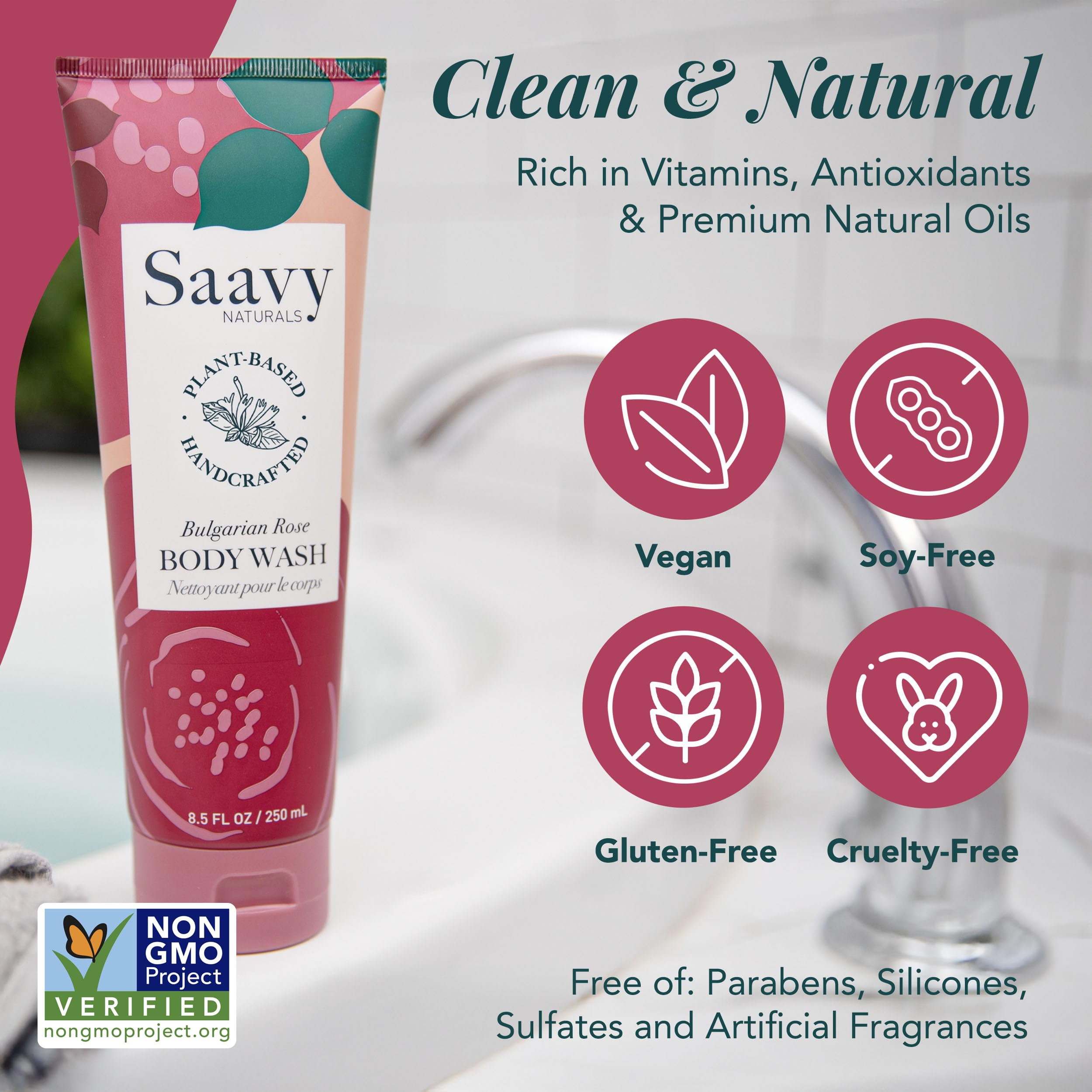 Saavy Naturals coconut oil infusion for nourishing skin after shower