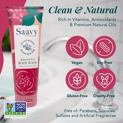 Saavy Naturals coconut oil infusion for nourishing skin after shower