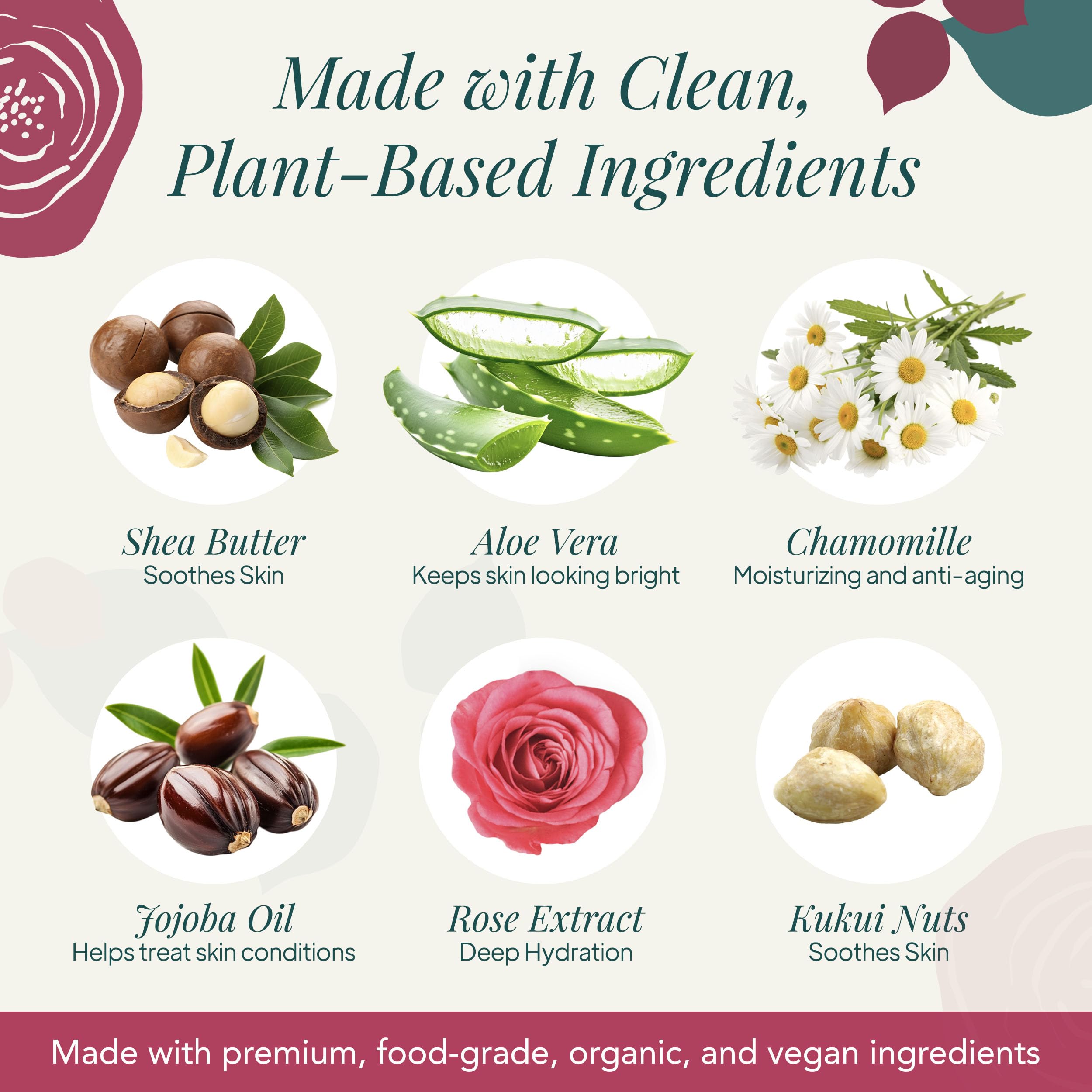 Saavy Naturals Bulgarian rose fragrance in a calming shower scent