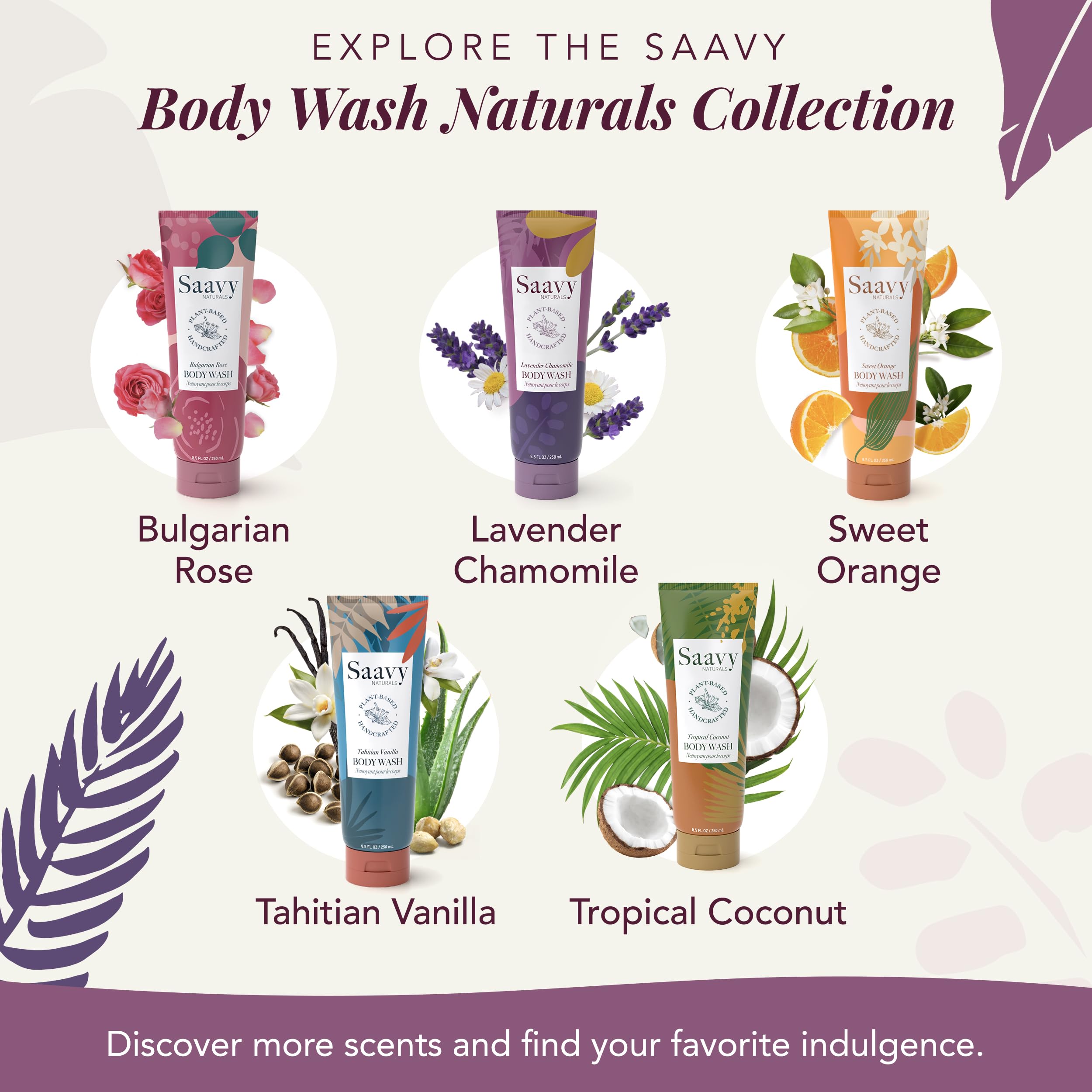 Saavy Naturals paraben-free cruelty-free badge on packaging communicates ethics.
