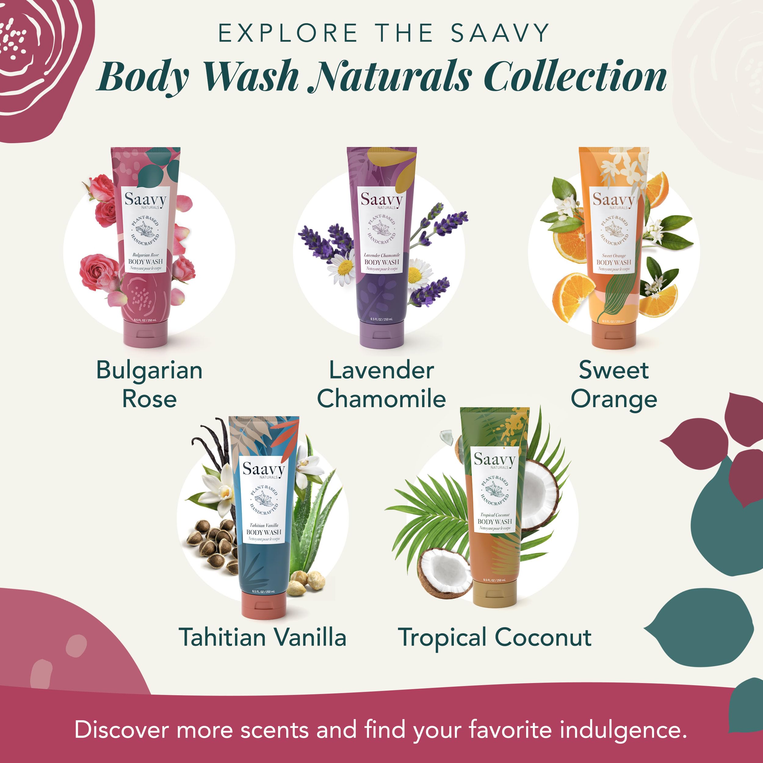 Saavy Naturals USA-made shower product showcasing quality skincare