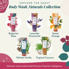 Saavy Naturals USA-made shower product showcasing quality skincare