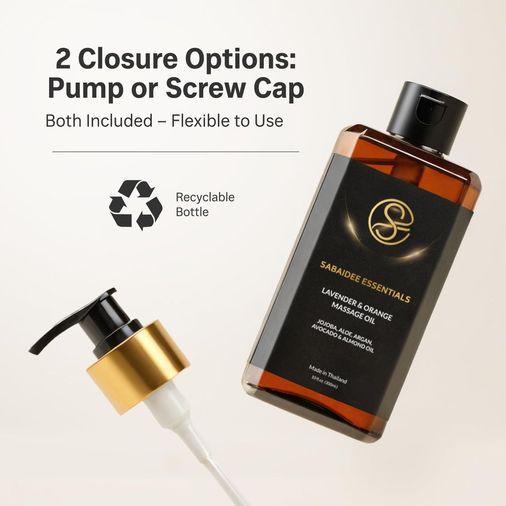 Hands applying massage oil on skin showing silky glide