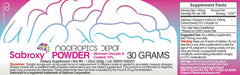 Sabroxy Oroxylin-A Powder 30g label close-up showing 10% Oroxylin-A
