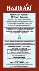 Dairy-free vegan probiotic packaging from England