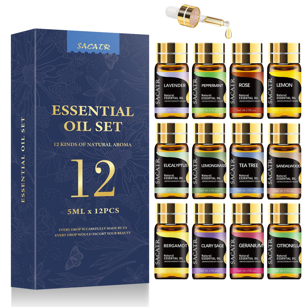 SACATR 12x5ml essential oils set for diffuser