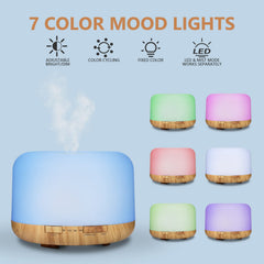 Diffuser displaying 15 color light options