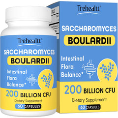 Saccharomyces boulardii probiotic 200B CFUs bottle