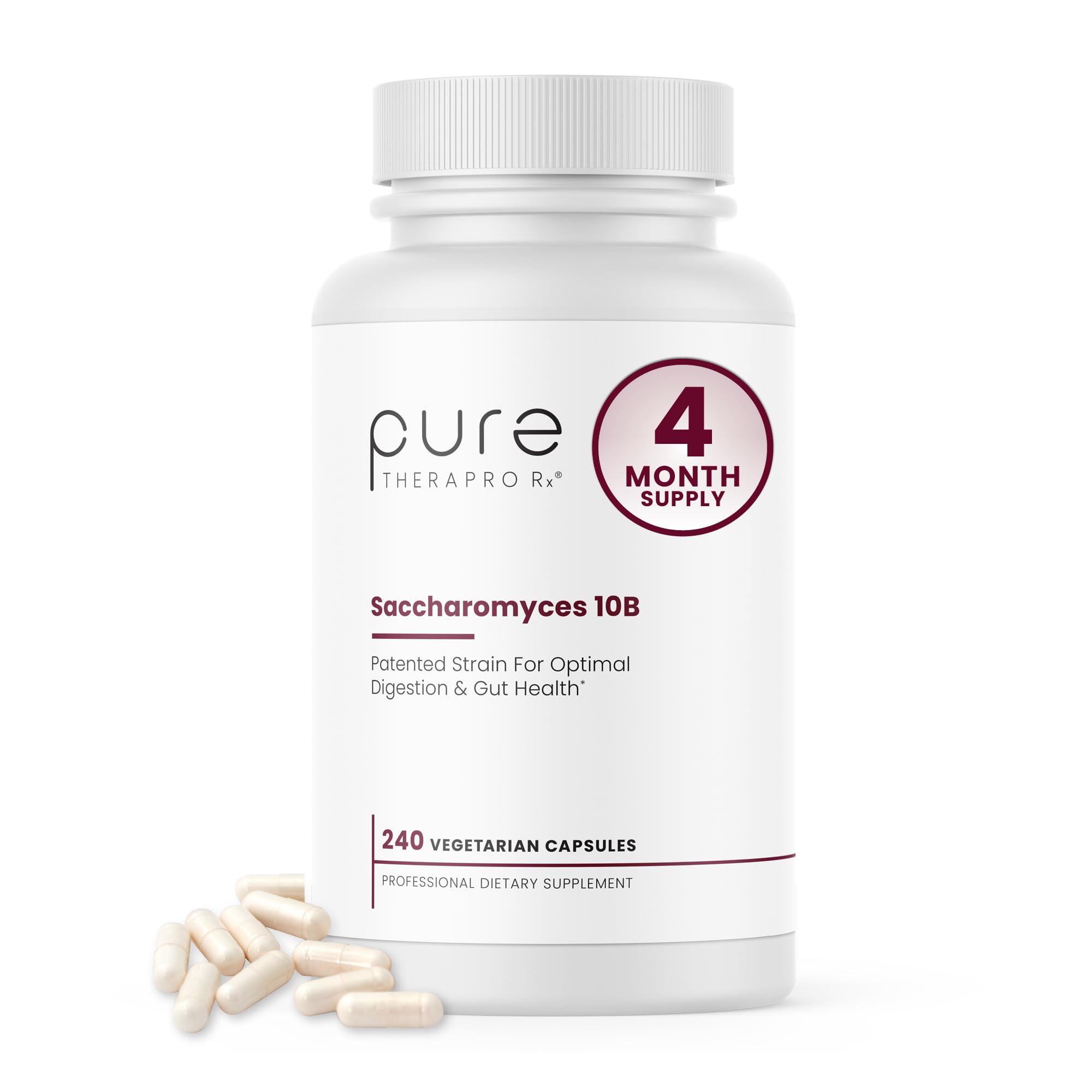 Saccharomyces boulardii probiotic capsules bottle label