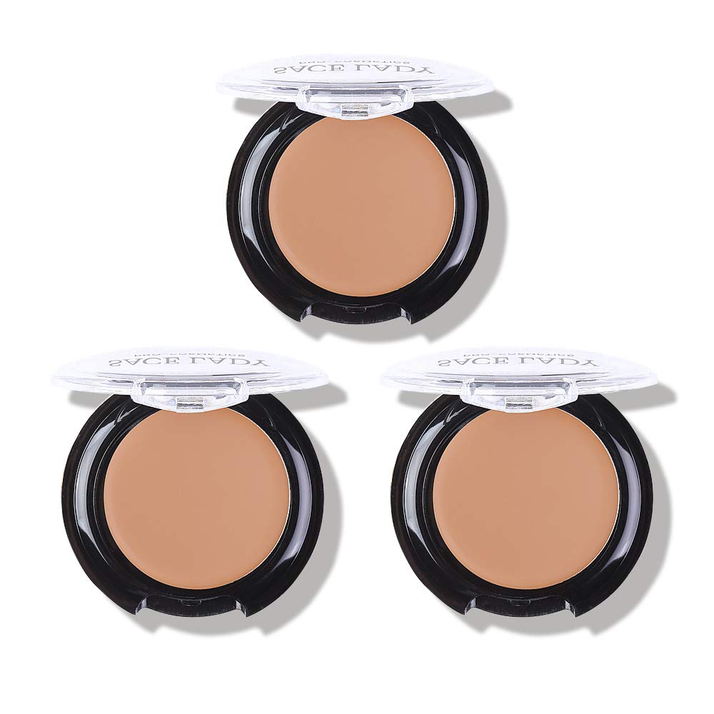 SACE LADY 3-pack full-coverage concealer compact for easy shade matching and instant coverage.