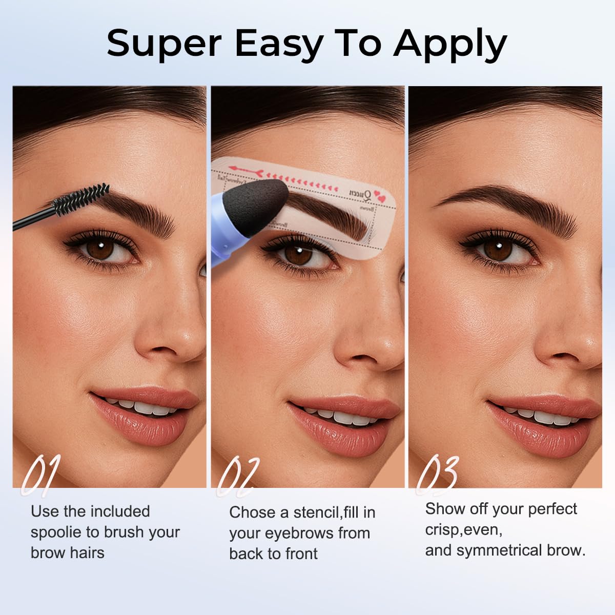 SACE LADY brush and stencil set for precise application.