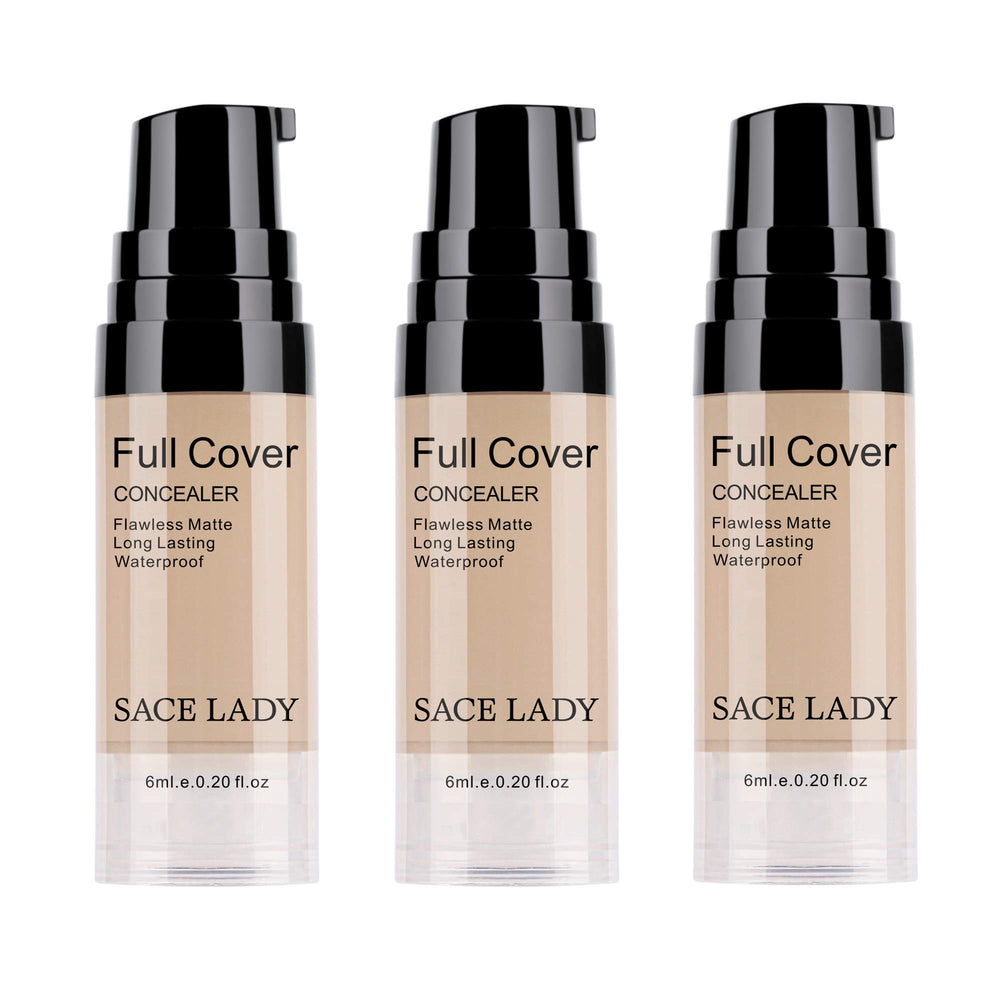 SACE LADY concealer 3-pack full cover liquid for seamless skin tone correction