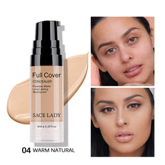 SACE LADY concealer sponge blending for seamless coverage.