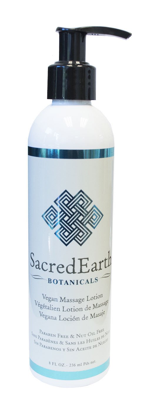 Sacred Earth Botanicals Lotion 8oz bottle – unscented massage lotion