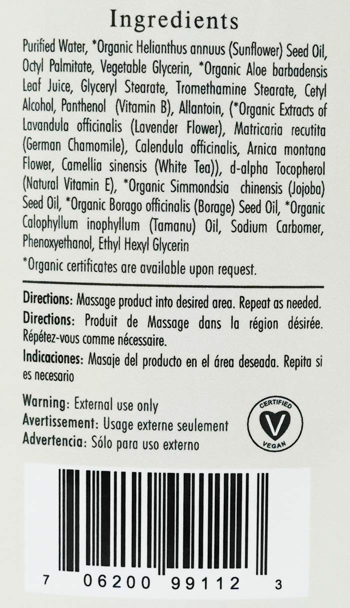 Close-up texture of unscented Sacred Earth Botanicals Lotion