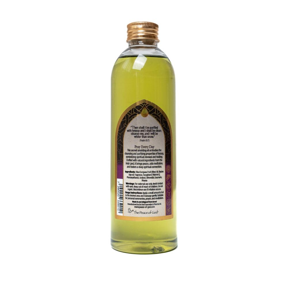 Sacred oil for rites and ceremonies, hyssop purification