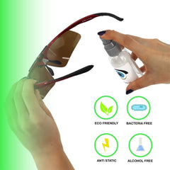 Safe for all lens coatings on eyewear