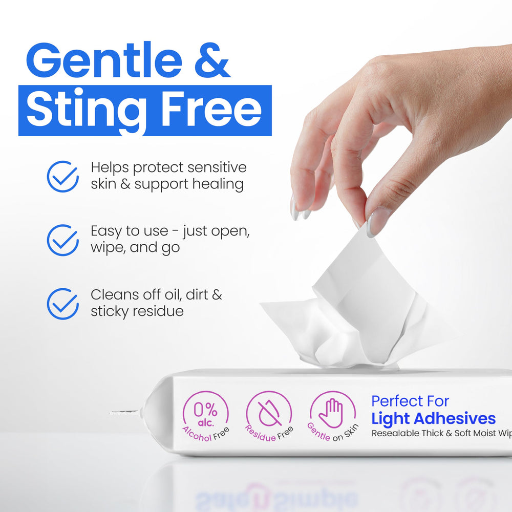 Safe n’ Simple adhesive remover wipes support skin protection