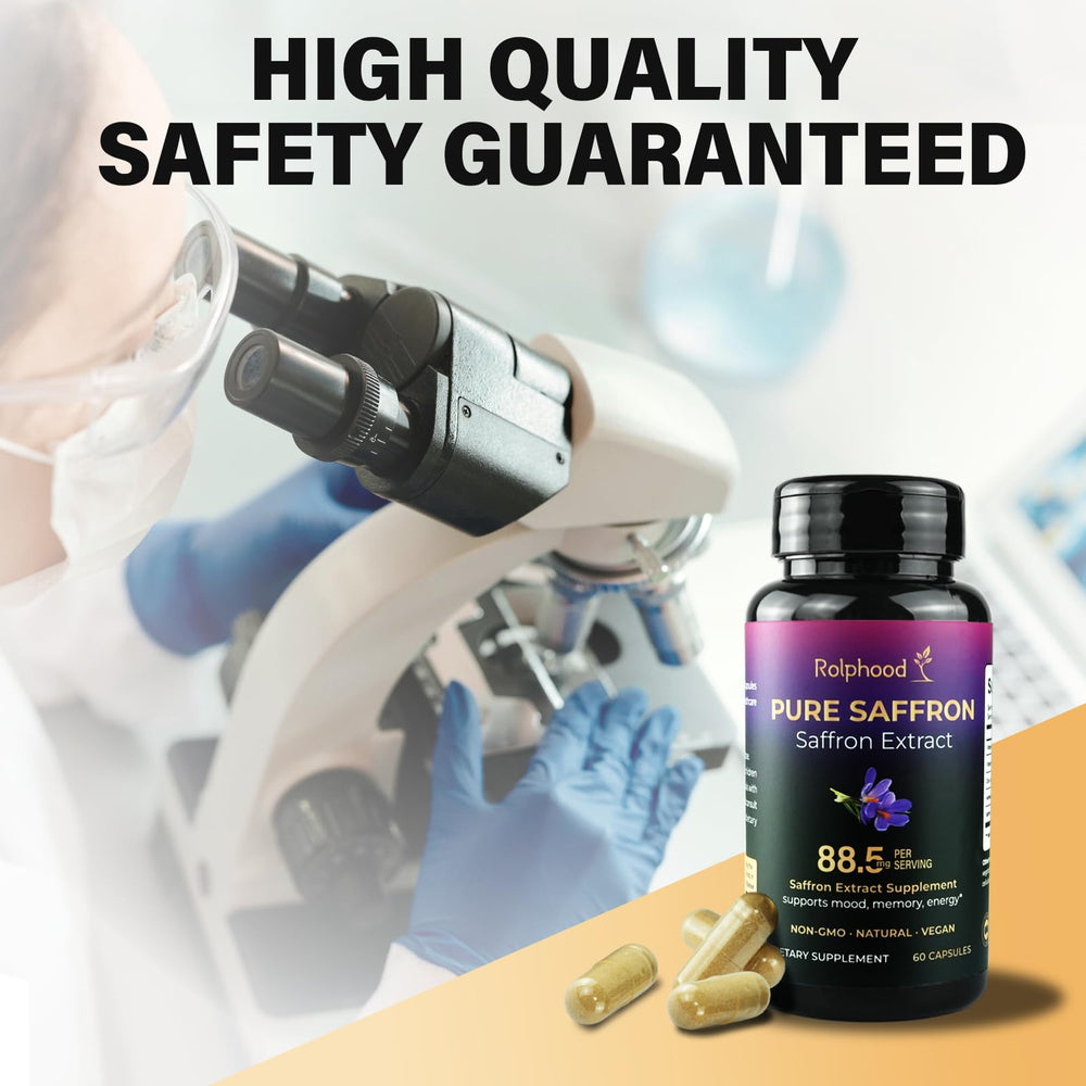 Product packaging and ingredients for saffron capsules