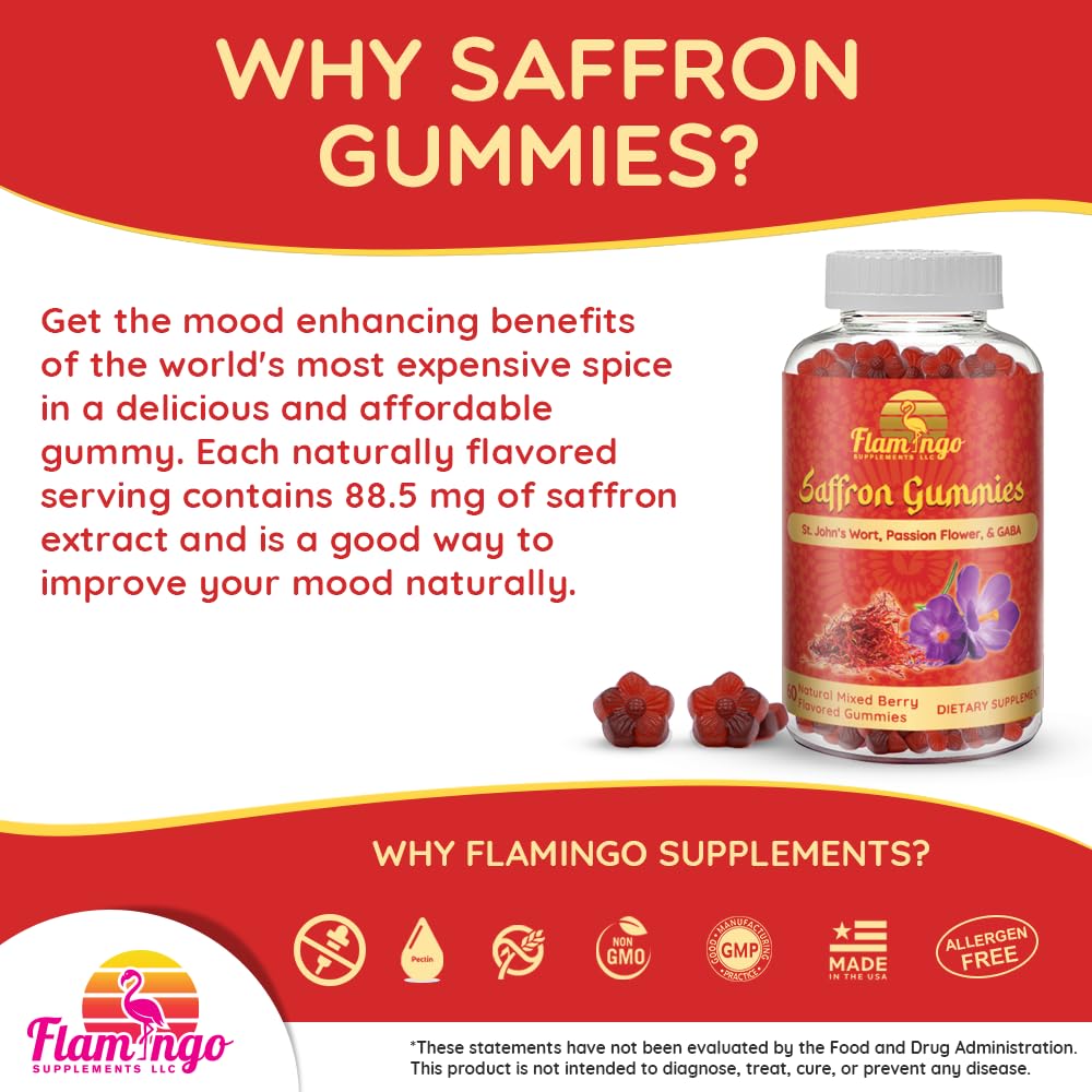Saffron gummies with Passion Flower and St. John's Wort