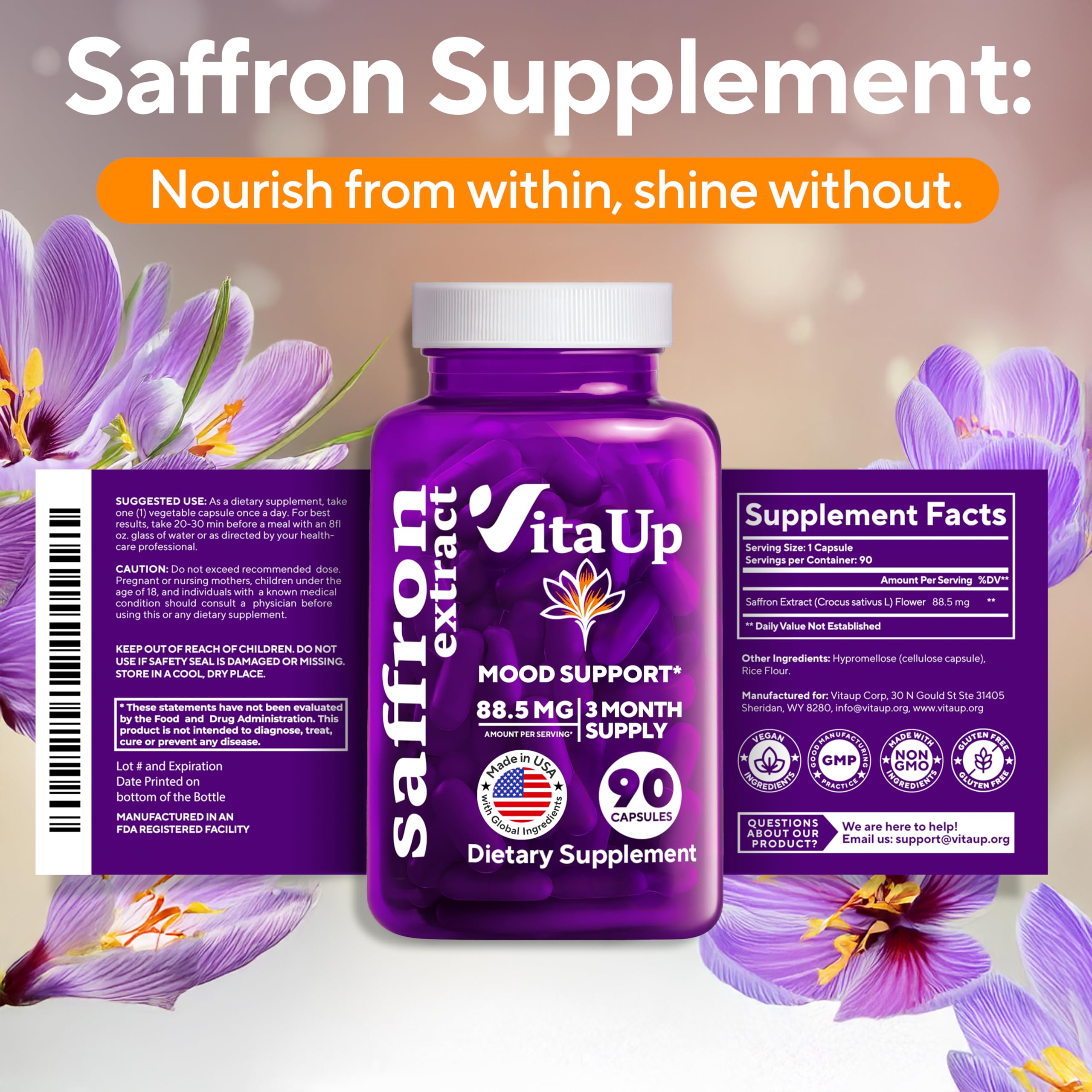 Saffron eye health and vision support image
