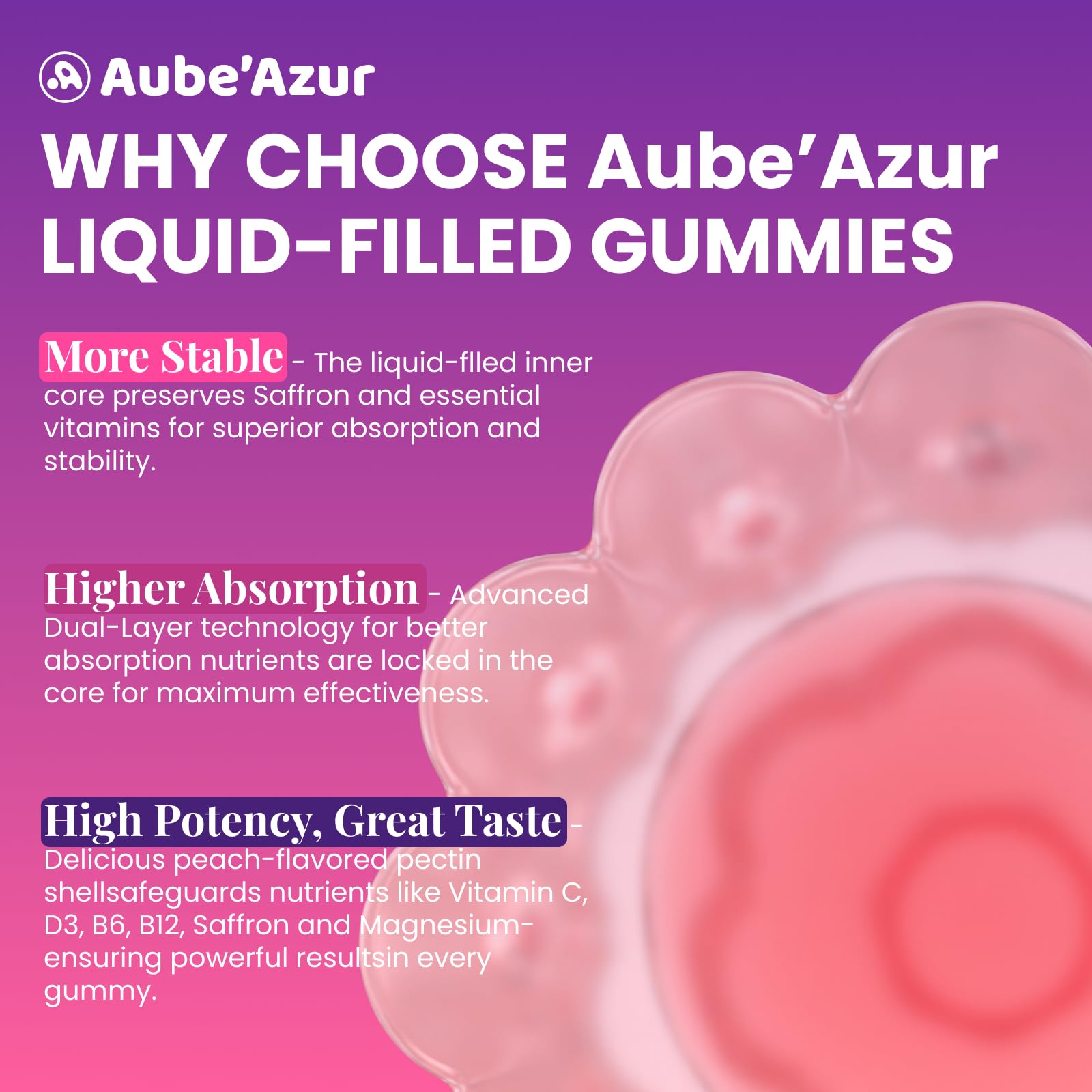 Sugar-free saffron gummies packaging