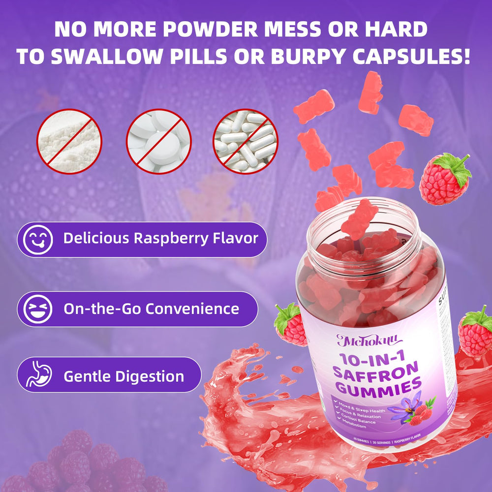 Image illustrating cortisol support and emotional balance from saffron gummies.