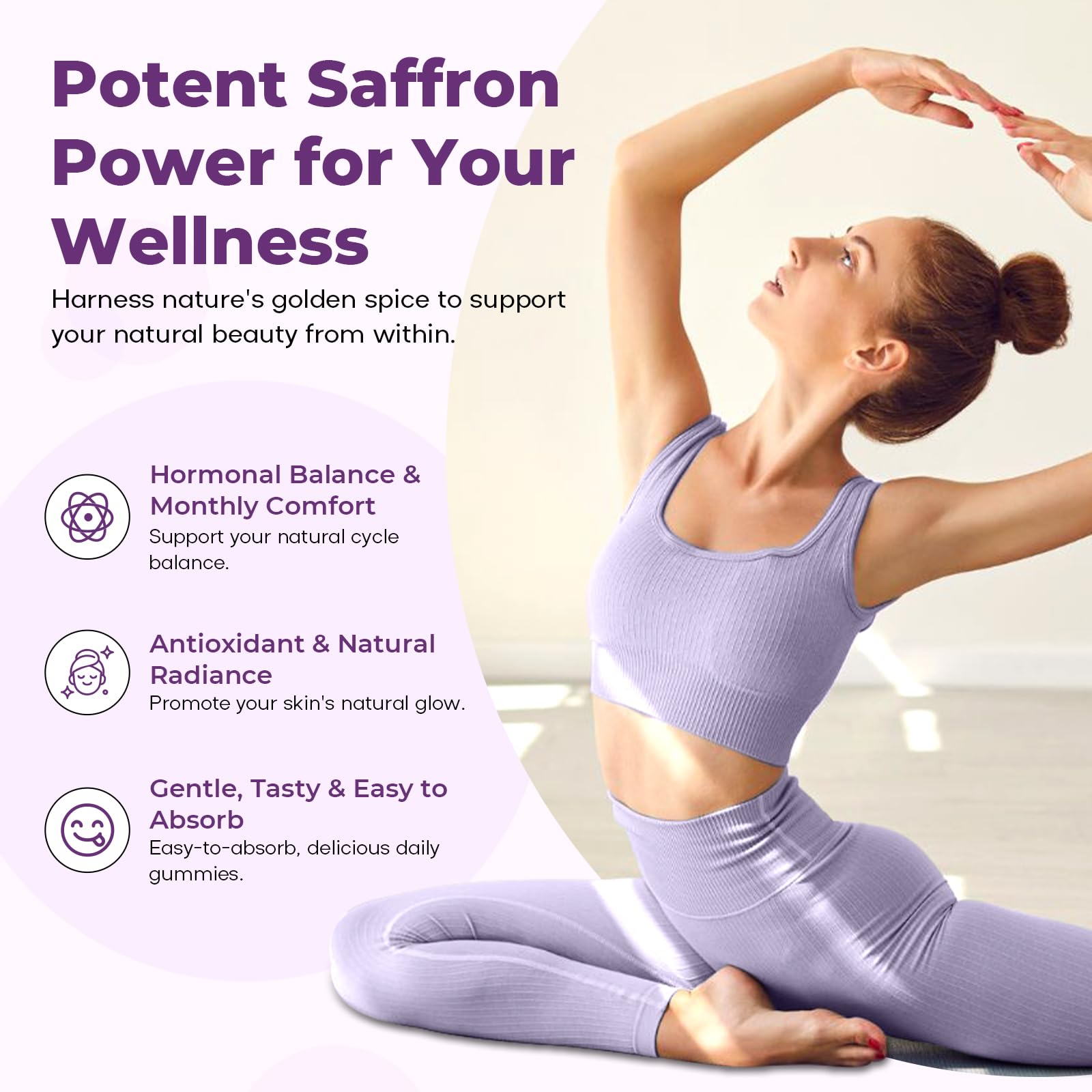 Saffron antioxidants and eye health support imagery